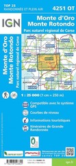 Institut Géographique Na Monte d’Oro / Monte Rotondo / PNR de (Map) (UK IMPORT)