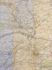 1956 Ordnance Survey One Inch Seventh Series Map 77 Hexham (incl Haydon Bridge )