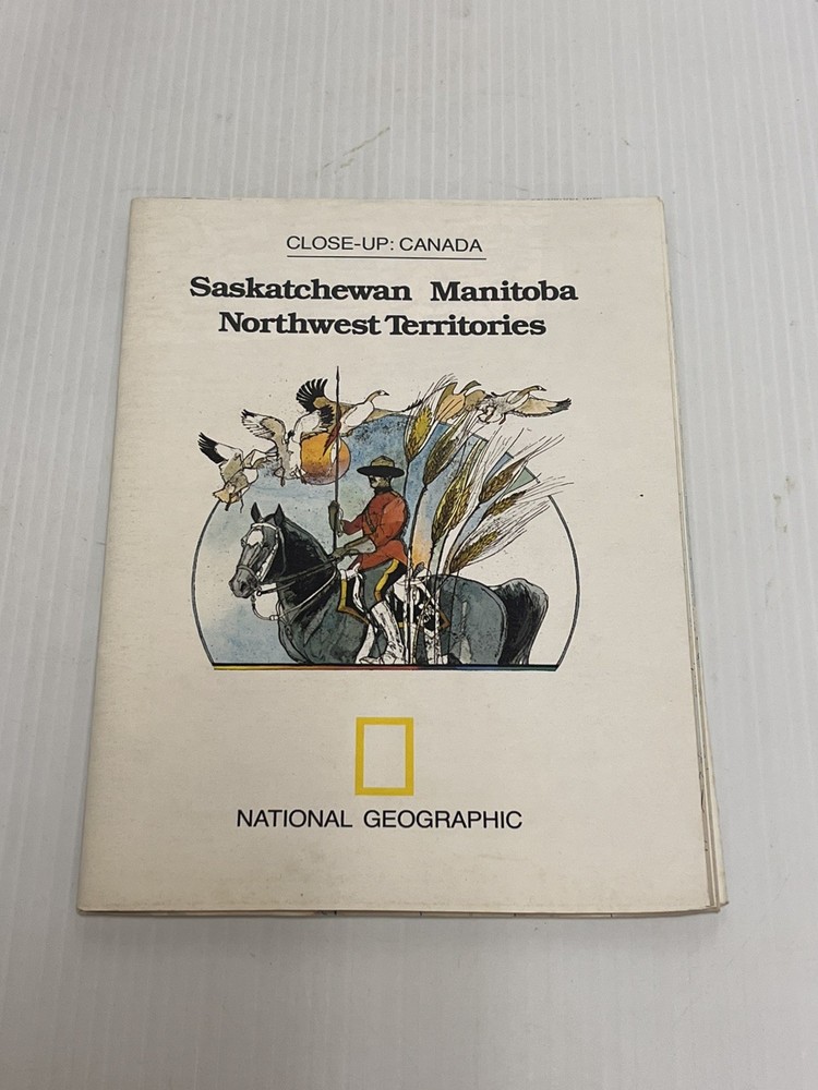 Close Up Canada Saskatchewan Manitoba Foldout Map National Geographic 1979