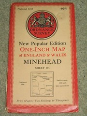 OS Ordnance Survey 1″ New Popular Edition 164 Minehead – 1946 on paper