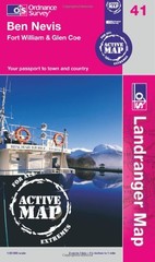 Ben Nevis, Fort William and Glen Coe (OS… by Ordnance Survey Sheet map, folded