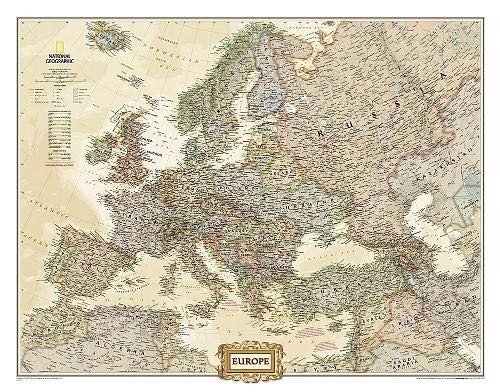 NATIONAL GEOGRAPHIC: EUROPE EXECUTIVE WALL MAP (30.5 X By National Geographic