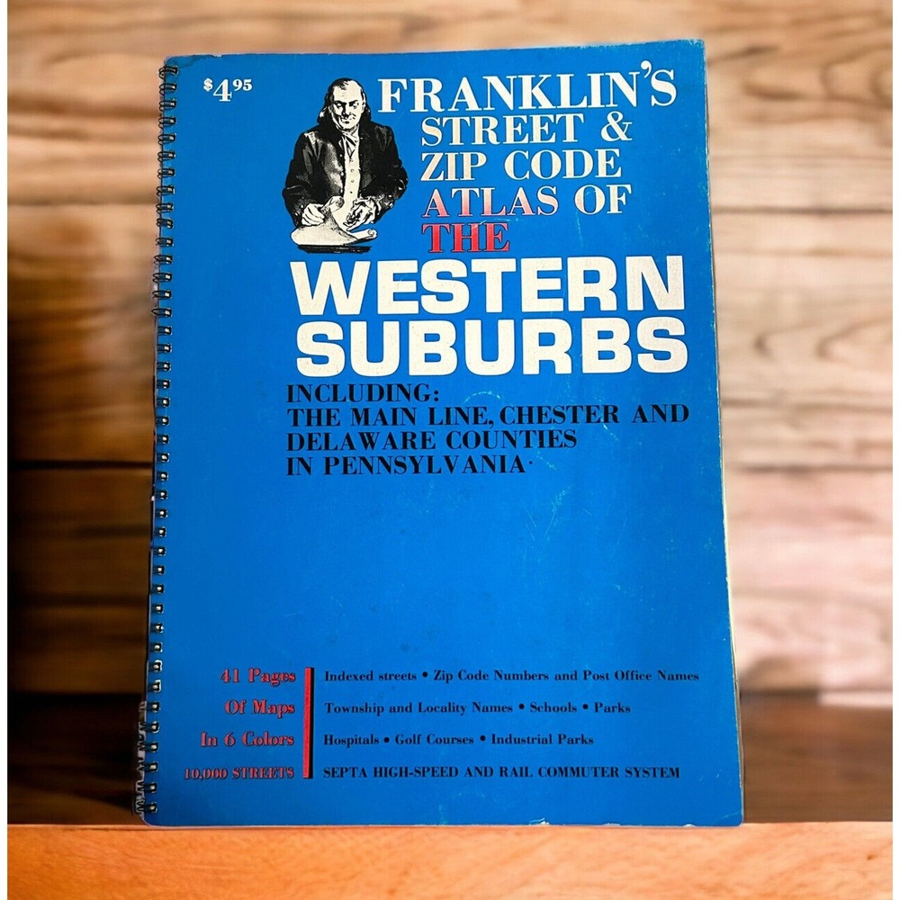 Vintage Franklin’s Street & Zip Code Atlas of the Western (Phila) Suburbs