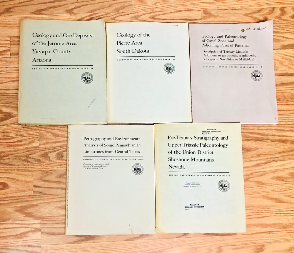 Lot United States Geological Survey Professional Paper USGS Geology Paleontology