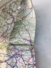 Roads Motorways Map France 1995 Tourist Collectable Vintage ra