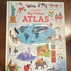 Usborne Big Picture Atlas and Lift the Flap general knowledge book (2 books)