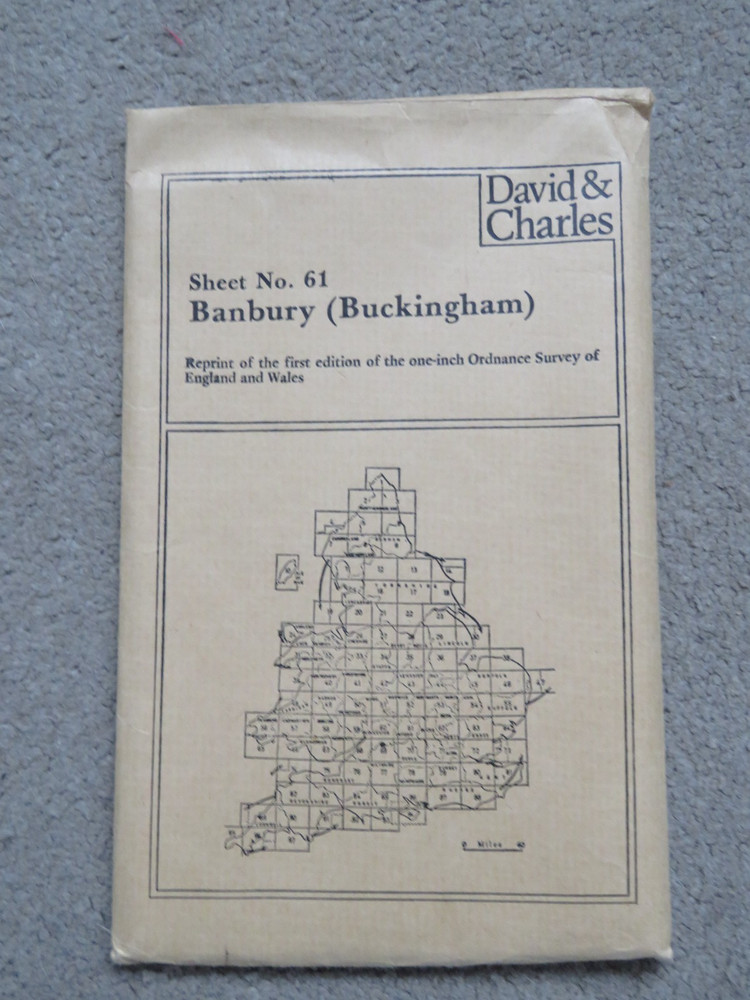 Vintage 1980 Banbury Sheet No.61 Reprint of First Edition 1″ Ordnance Survey Map