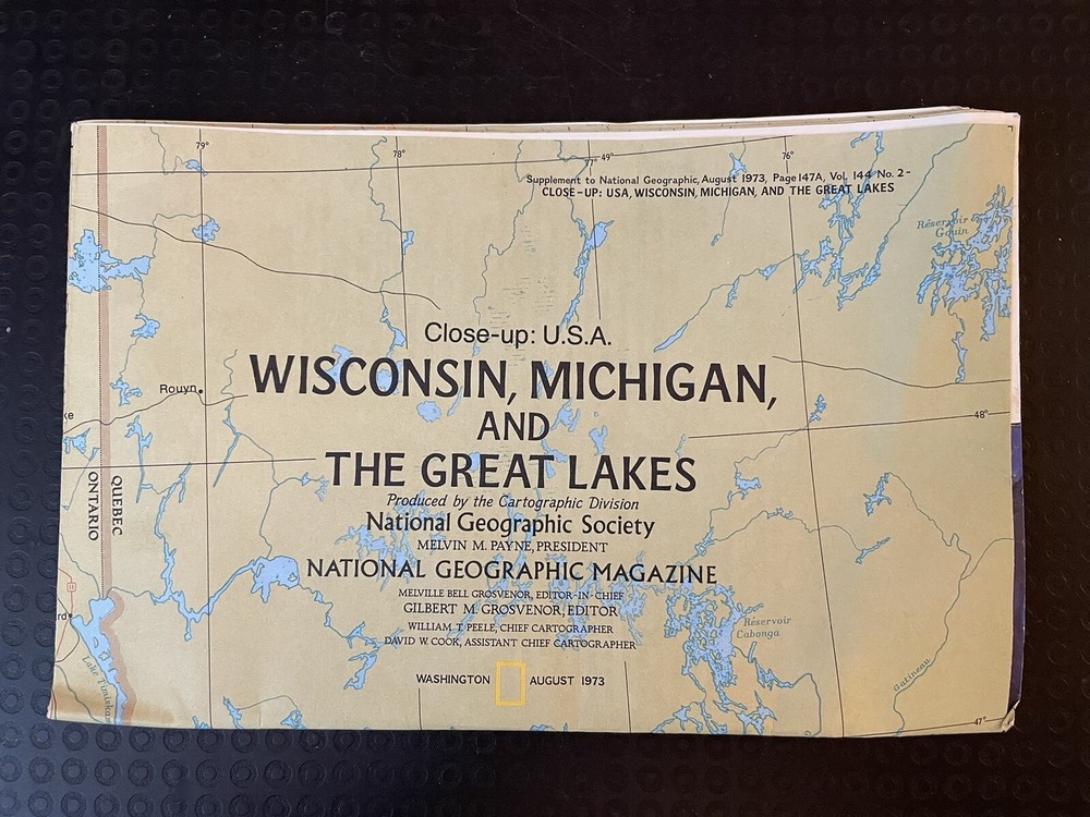 National Geographic August 1972 Vol 144 No 2 Great Lakes Supplement Only -No Mag