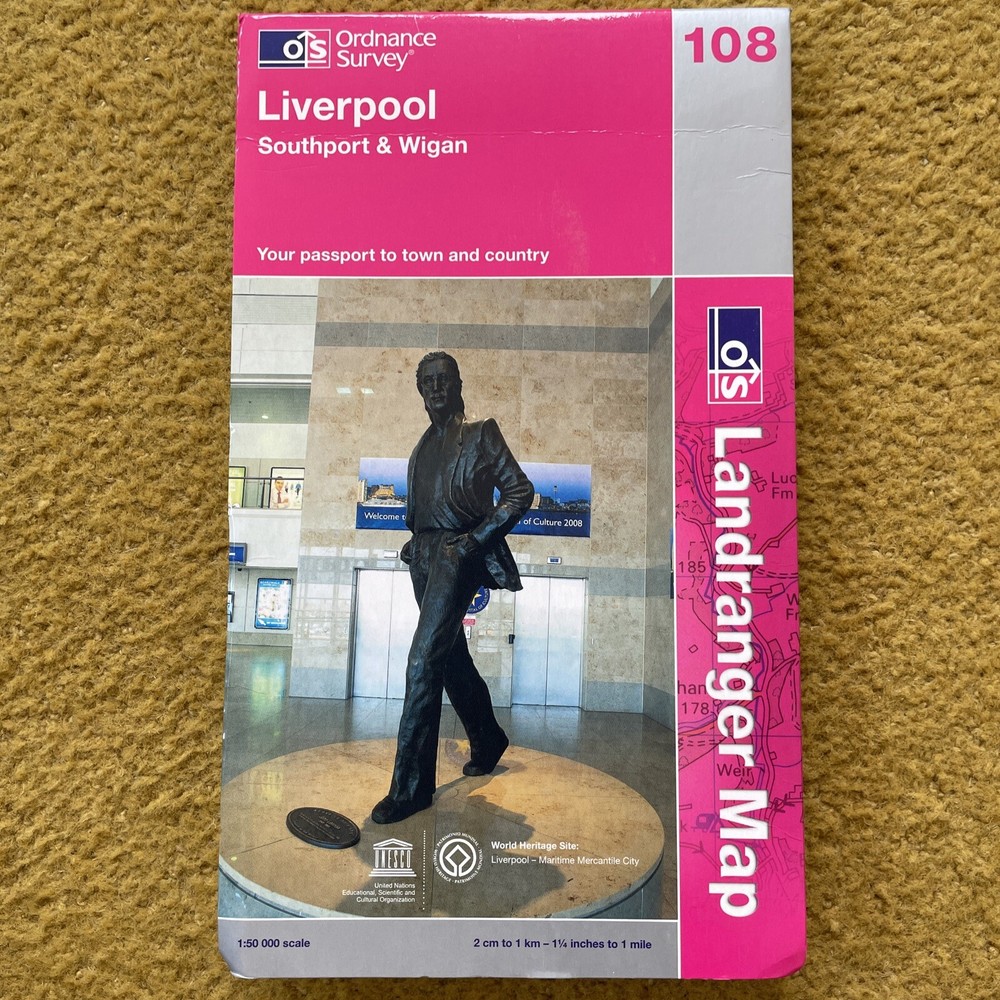Liverpool, Southport and Wigan by Ordnance Survey (Sheet map, 2010)