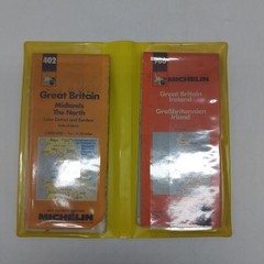 Bundle X10 Michelin Yellow & Orange Motoring/Road Maps, UK /Europe, in Wallet