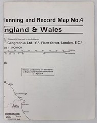 Geographia PLANNING & RECORD MAP No 4 England & Wales – Vintage