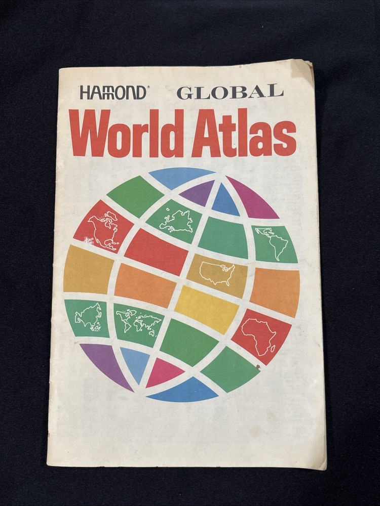Vintage Hammond Global World Atlas 1974 Paperback Soft Cover