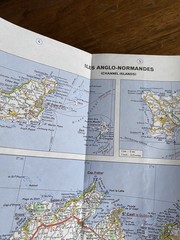 Michelin Map, No 59, of St-Brieuc, St-Malo, Rennes, France.