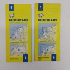 Bundle X10 Michelin Yellow & Orange Motoring/Road Maps, UK /Europe, in Wallet