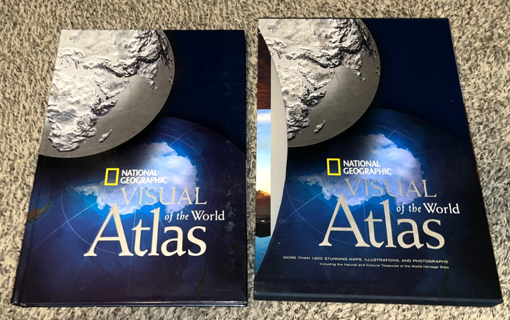 National Geographic Visual Atlas of the World HC Illustrated Large Book Slipcase