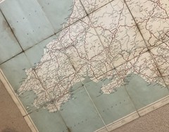 Vintage Firestone Mileage Map England Wales Geographia Road Car South Wales 30’s