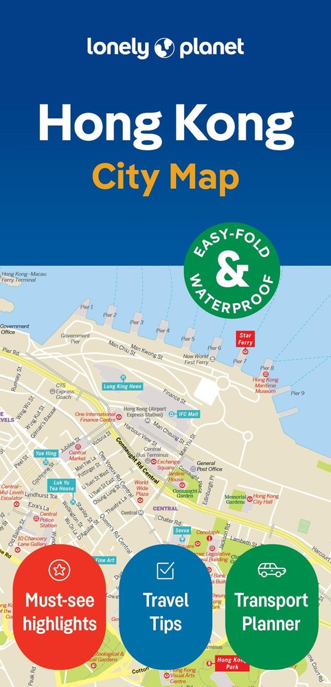 Lonely Planet Lonely Planet Hong Kong City Map (Map) Compact City Planning Maps