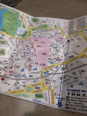 Cardiff City Centre / Cardiff Bay Street map – DL glossy card