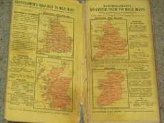 Antique 1904-1920 Bartholomews Reduced Survey Map 22 Carmarthen – cloth