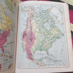 Arabic Atlas Maarif World Maps Lebanon Syria أطلس المعارف 1975 خريطة سوريا لبنان