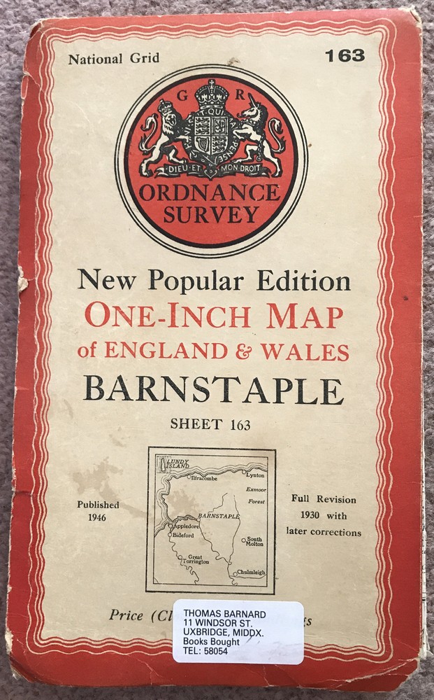 Barnstable OS New Popular Edition Sheet 163 Cloth 1946