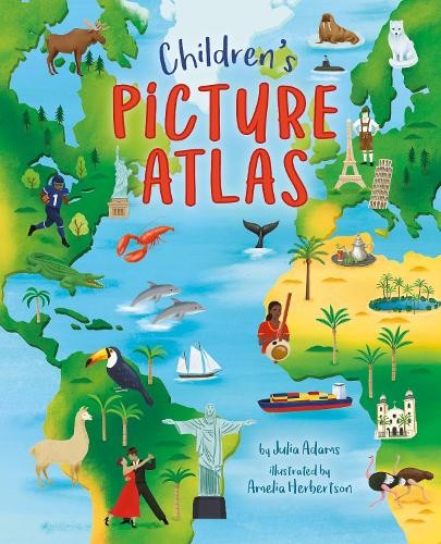 Children’s Picture Atlas by Adams, Julia Hardback Book The Fast Free Shipping