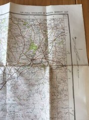 1936 Ordnance Survey One Inch Fifth Edition Cloth Map 137 Tavistock & Okehampton