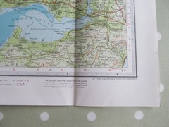 VINTAGE BARTHOLOMEW’S MAP PEMBROKE REVISED HALF-INCH CONTOURED PAPER 1961