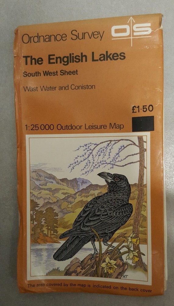 Vintage Ordnance Survey Leisure Map The English Lakes Wast Water and Coniston