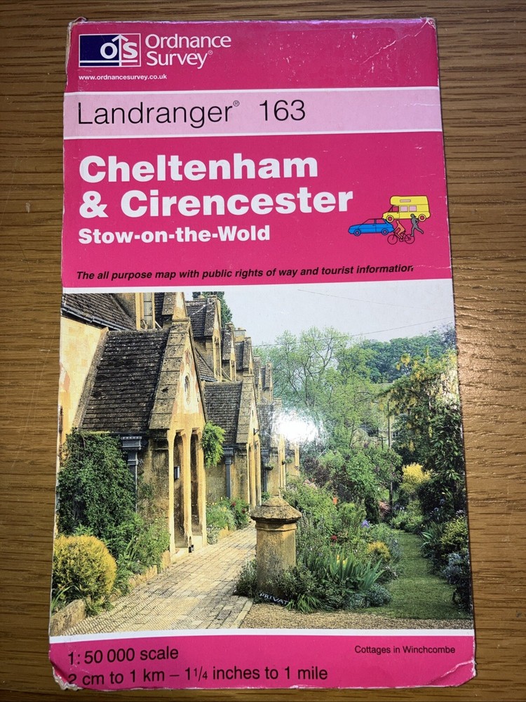 Vintage Ordnance Survey Landranger Cheltenham & Cirencester 1999 Map 163