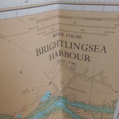 Admirality Chart x3 River Colne and Blackwater Navigational Charts 1990 Wall Map