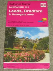 OS Ordnance Survey Landranger Map Sheet 104 Leeds, Bradford & Harrogate – 1995