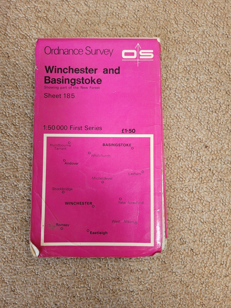 Ordnance Survey Map 185 Winchester and Basingstoke 1:50,000 1979