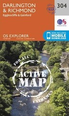 Darlington and Richmond (Map) OS Explorer Active Map (UK IMPORT)