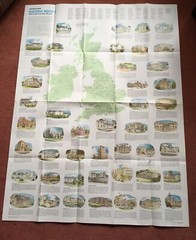 1982 Bartholomew Map Of Historic Houses Of Britain & Ireland