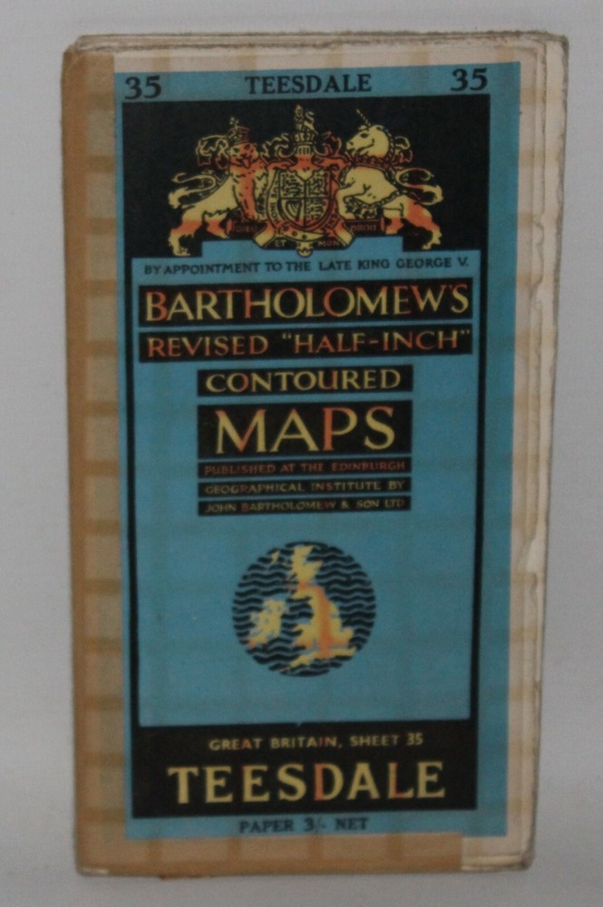 Bartholomew – Half-inch Contoured Map – Teesdale, Sheet 35