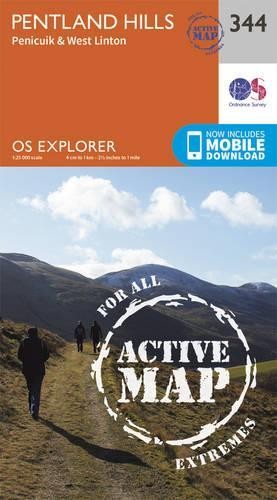 Pentland Hills (Map) OS Explorer Active Map
