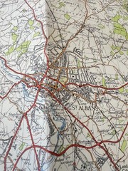 Ordnance Survey Vintage Cloth Map 1952 50s London NW Watford Luton Free Post UK