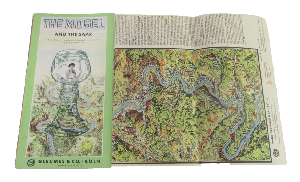 The Mosel And The Saar 1954 Illustrated German Map Remarks and References PB