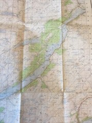 1962 Ordnance Survey One Inch Map 52 Loch Awe (incl Lochgilphead & Luing )