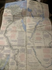 Vintage National Geographic Map Nile Valley Land Of The Pharaohs May 1965