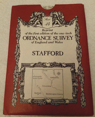 ORDNANCE SURVEY ONE INCH FIRST EDITION REPRINT MAP STAFFORD 34
