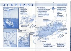 Sailing Instructions-Alderney,Channel Islands c1980s-8p foldout leaflet-Aurigny
