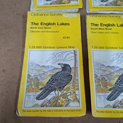 Vintage English Lakes Ordnance Survey Maps.Set of 4