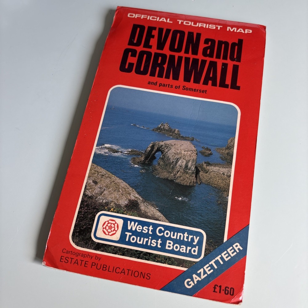 Devon and Cornwall (Official Tourist Map S.) vintage