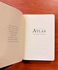 THE TRAVELER’S ATLAS: A GEOGRAPHIC HANDBOOK – 2007 – Graphic Images- Leather