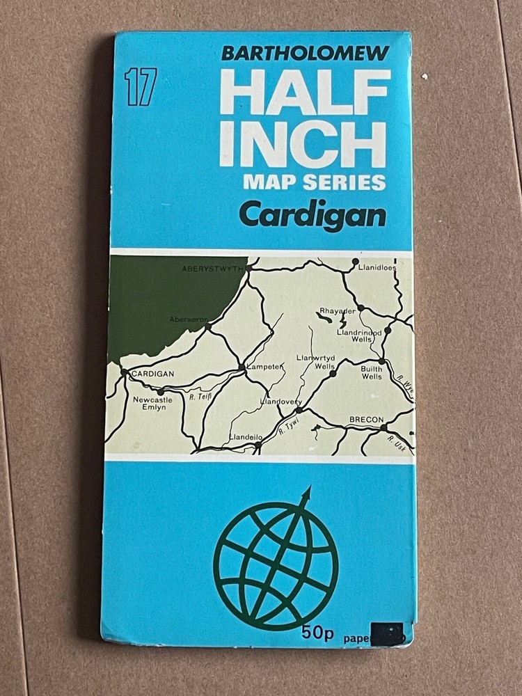 Bartholomew, Half Inch Map Series, No:17, Cardigan, 1970’s
