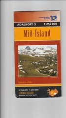 ICELAND MAP ‘Adalkort 5 – Mid-Island’ 1:250,000 VGC