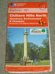 Ordnance Survey Explorer 1:25,000, Sheet 181 Chiltern Hills North – 1998 edition