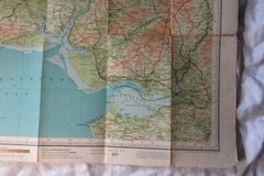 PEMBROKE WALES – Bartholomew’s Half Inch CLOTH MAP Sheet 11
